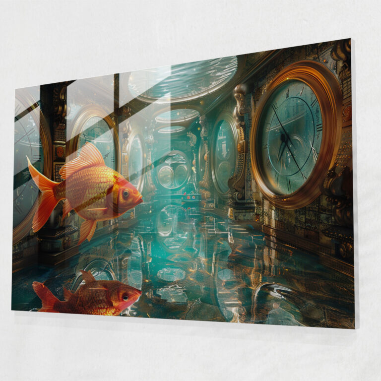 Surrealism Home Decoration Fish - Surrealism Art, Glass Print, Home Decoration, Surrealism Art