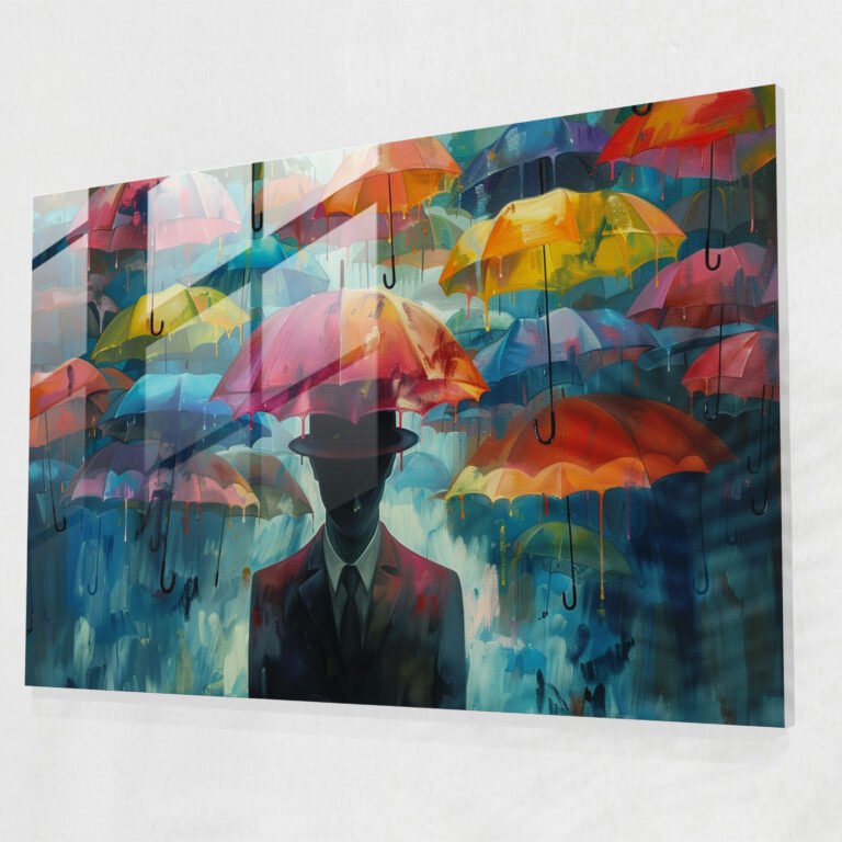 Surrealism Modern Art Figure - Surrealism Art, Home Decoration, Wall Decoration, Glass Print