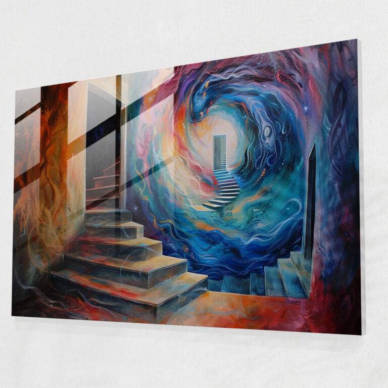 Surrealism Glass Art Vortex - Surrealism Art, Home Decoration, Modern Art, Glass Print