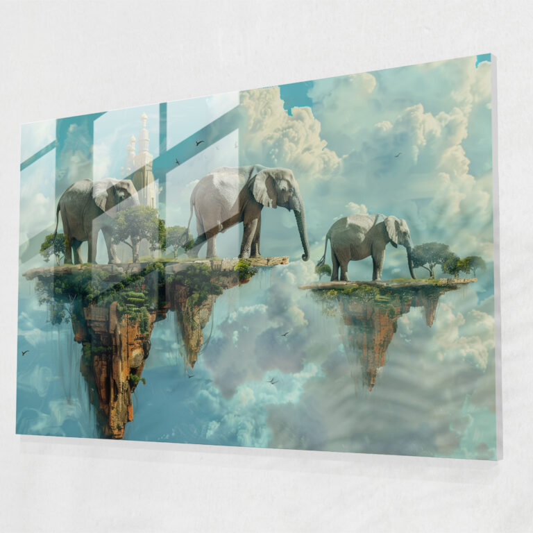 Surrealism Glass Print - Surrealism Art, Home Decoration, Surrealism Art, Modern Art