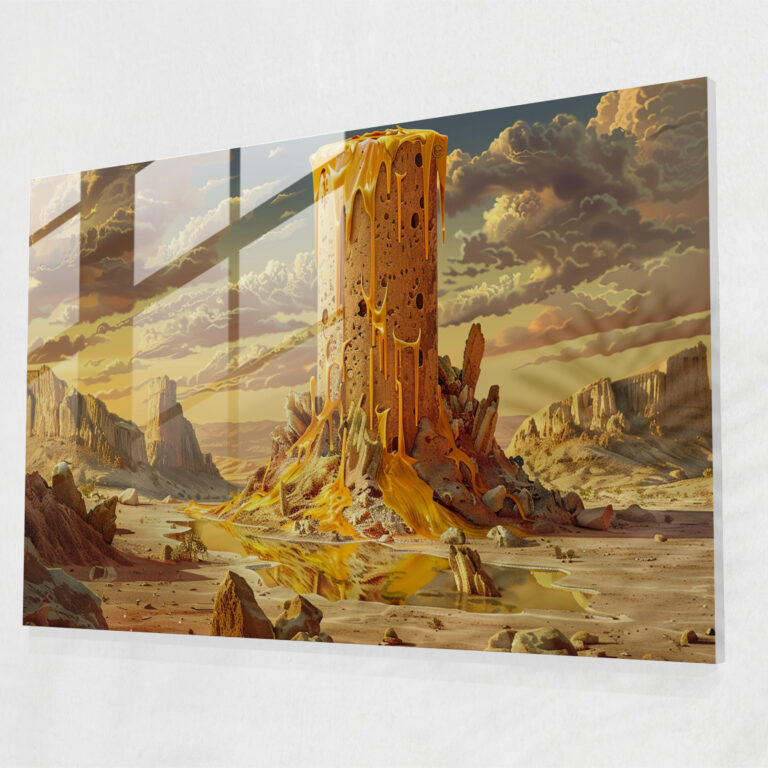Surrealism Glass Print - Surrealism Art, Glass Print, Modern Art, Surrealism Art
