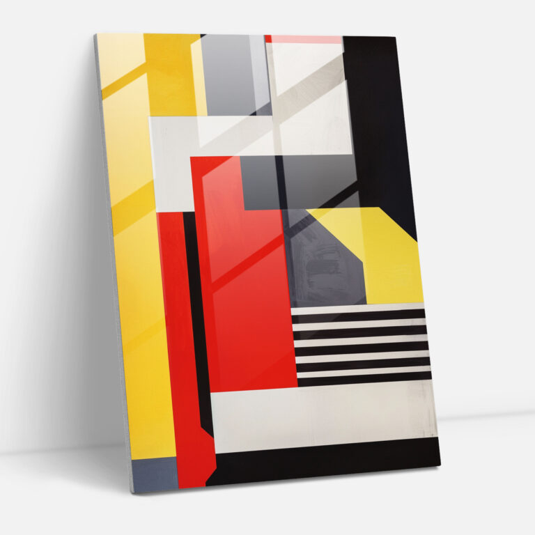 Suprematism Vibrant Glass Print - Suprematism, Modern Art, Suprematism, Home Decoration