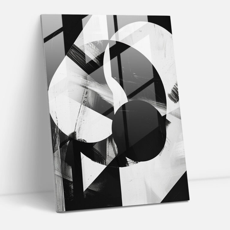 Suprematism Monochrome Glass Wall Art - Suprematism, Wall Decoration, Glass Wall Art, Glass Art