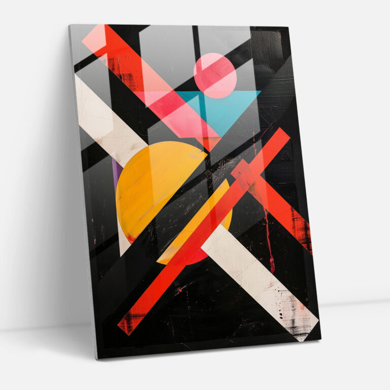 Suprematism Abstract Shapes Glass Print - Suprematism, Glass Art, Suprematism, Glass Print