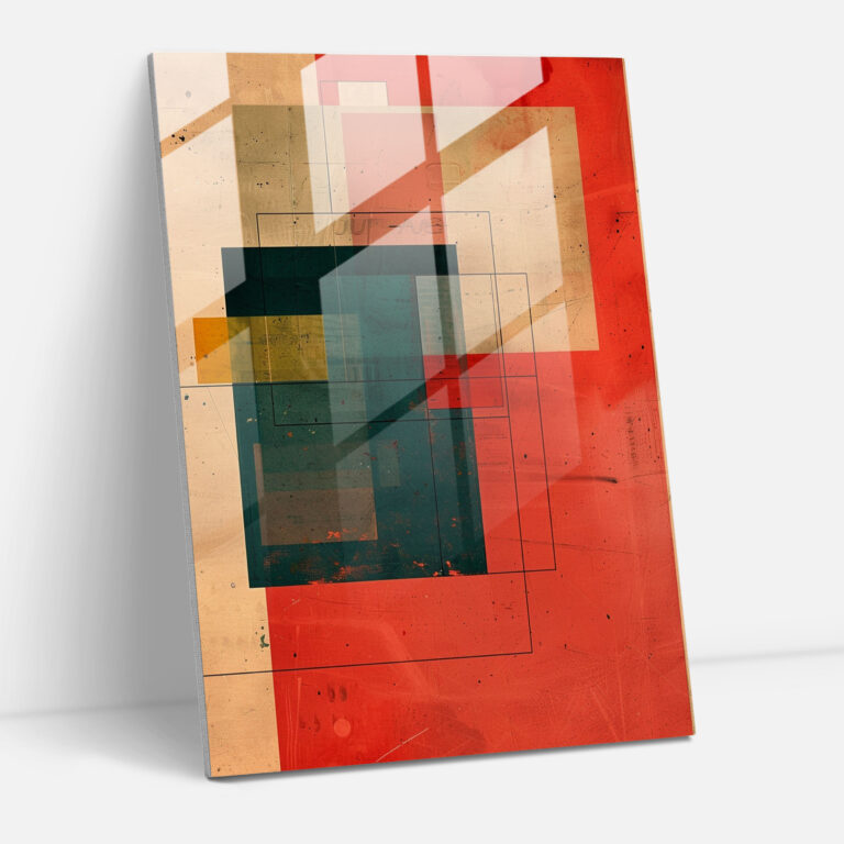 Suprematism Modern Art - Suprematism, Rectangles, Suprematism, Glass Print