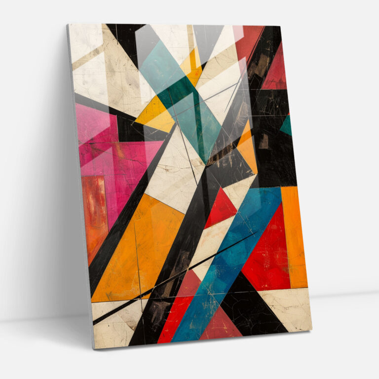 Suprematism Modern Art Glass Print - Suprematism, Glass Print, Modern Art, Home Decoration