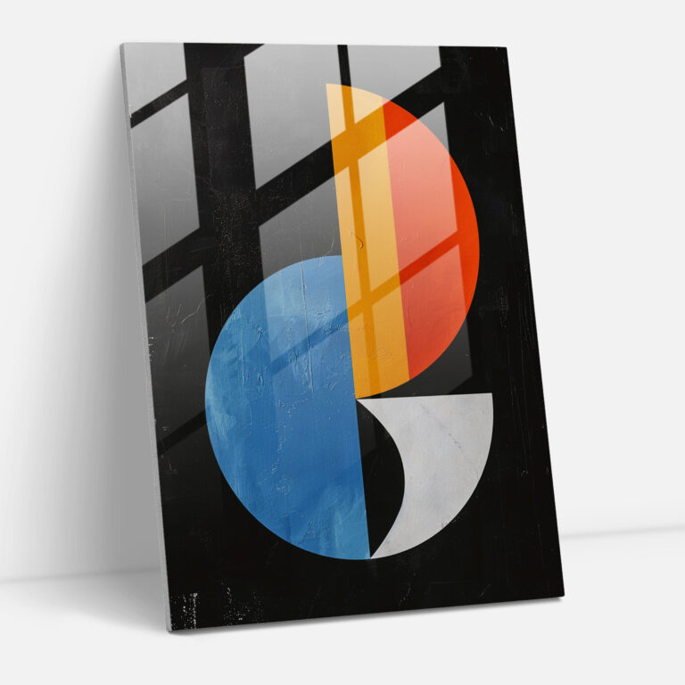 Bold Geometric Suprematism Glass Print - Suprematism, Wall Decoration, Glass Wall Art, Glass Print