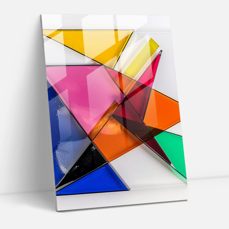 Contrasting Colors Glass Wall Art - Suprematism, Modern Art, Glass Wall Art, Wall Decoration