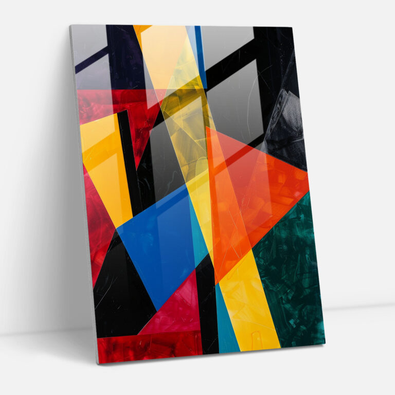 Suprematism Geometric Shapes Glass Print - Suprematism, Glass Print, Modern Art, Suprematism