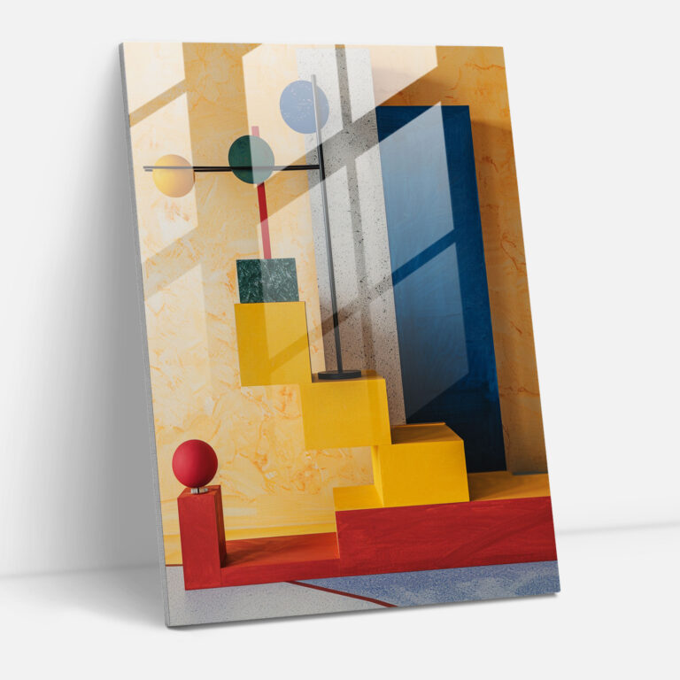 Primary Colors Suprematism Home Decoration - Suprematism, Suprematism, Glass Art, Home Decoration