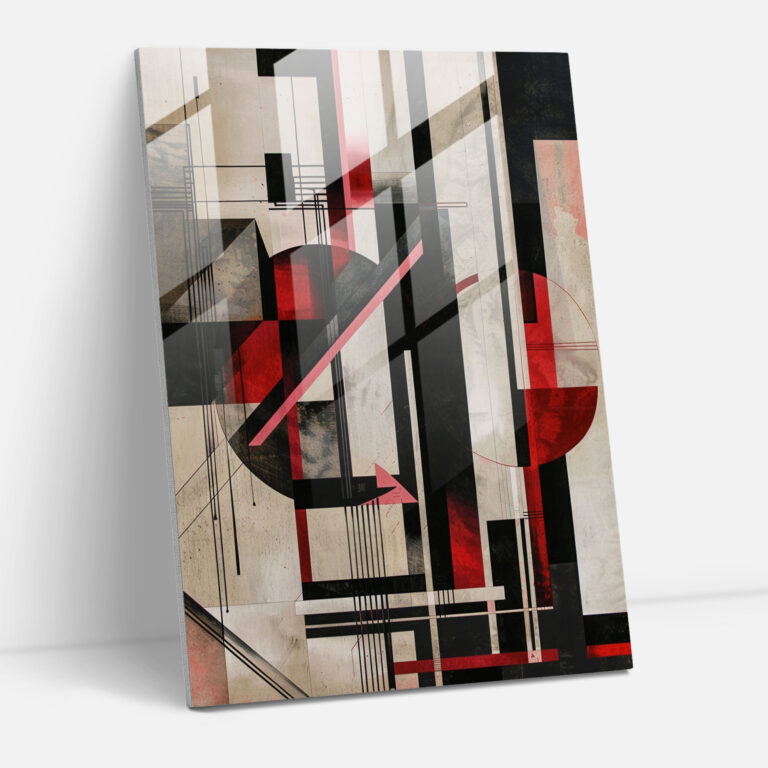 Intersecting Shapes Suprematism Wall Decoration - Suprematism, Suprematism, Glass Art, Modern Art