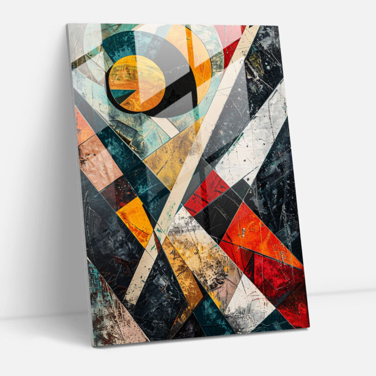 Contrasting Colors Suprematism Modern Art - Suprematism, Wall Decoration, Modern Art, Glass Print