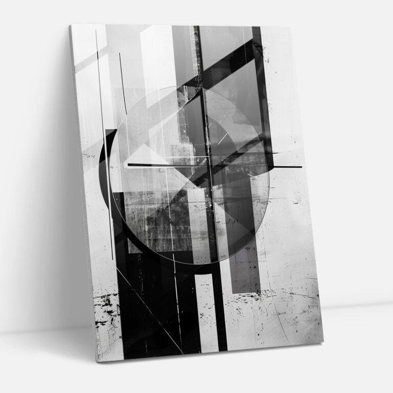 Suprematism Black And White Abstract Glass Art - Suprematism, Glass Art, Glass Print, Suprematism