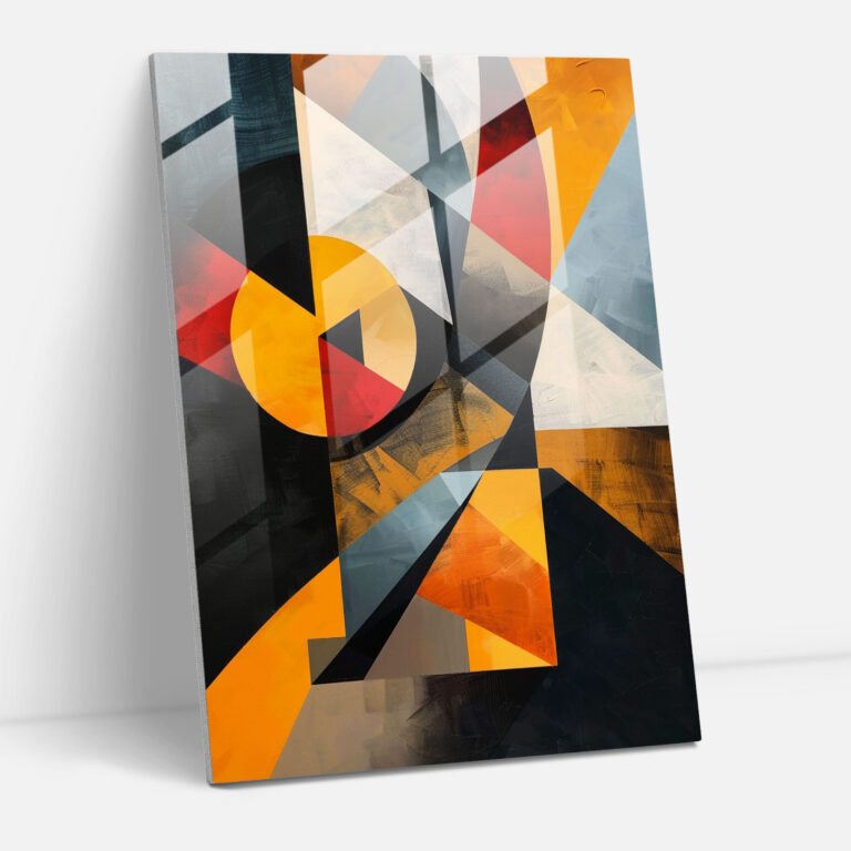 Dynamic Shapes Suprematism Modern Art - Suprematism, Glass Print, Modern Art, Suprematism
