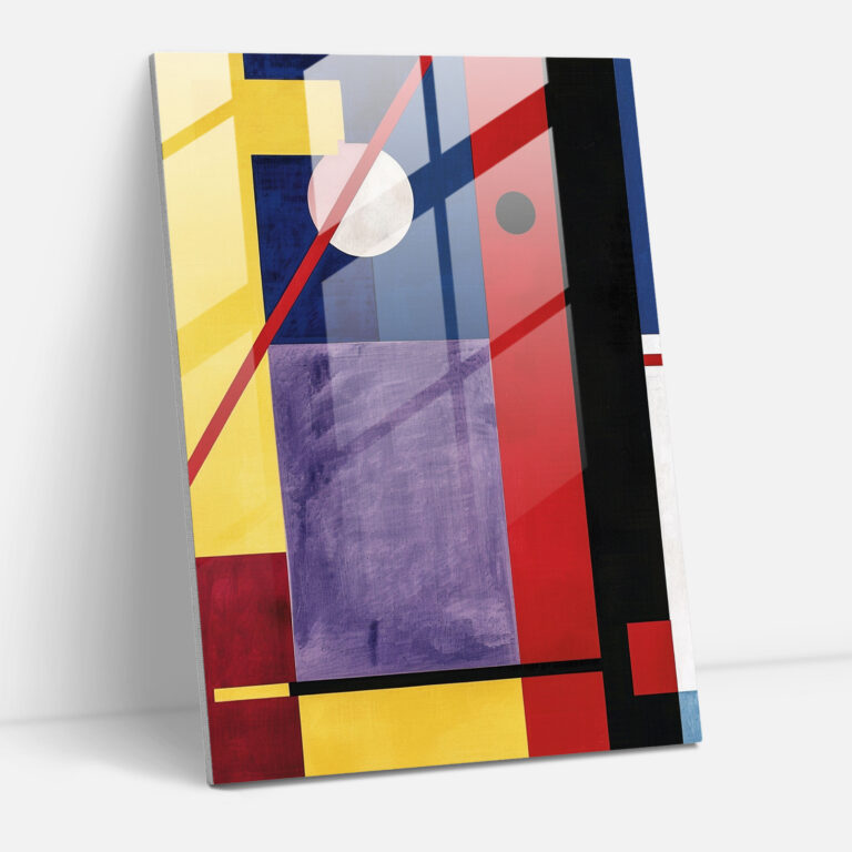 Suprematism Glass Art - Geometric Shapes In Primary Colors - Suprematism, Glass Art, Modern Art, Suprematism