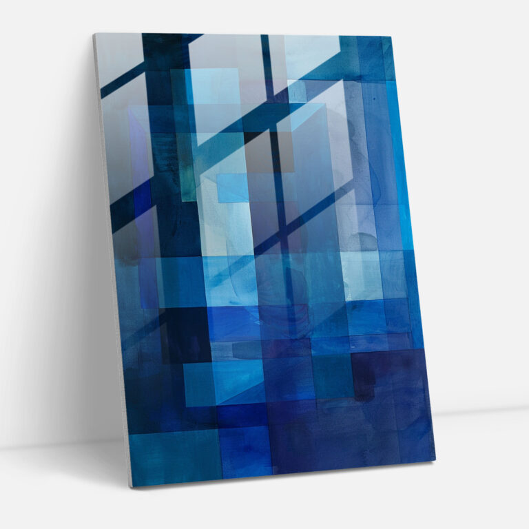 Suprematism Wall Decoration - Geometric Composition In Shades Of Blue - Suprematism, Suprematism, Modern Art, Wall Decoration