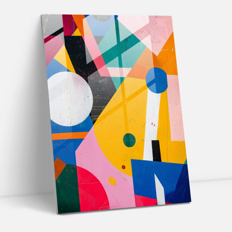 Suprematism Vibrant Colors Wall Decoration - Suprematism, Glass Art, Suprematism, Modern Art