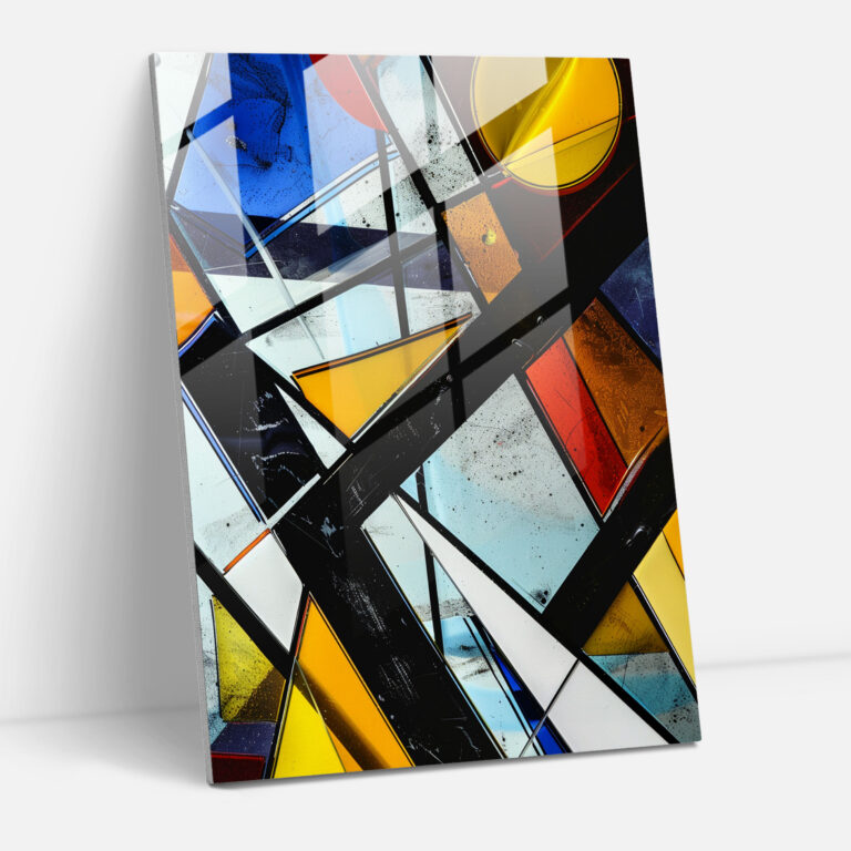 Suprematism Dynamic Composition Glass Art - Suprematism, Home Decoration, Suprematism, Wall Decoration