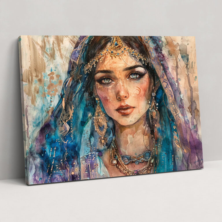Sumerians Dreamy Portrait Canvas Print - Sumerians, Canvas, Jewelry, Home Decoration