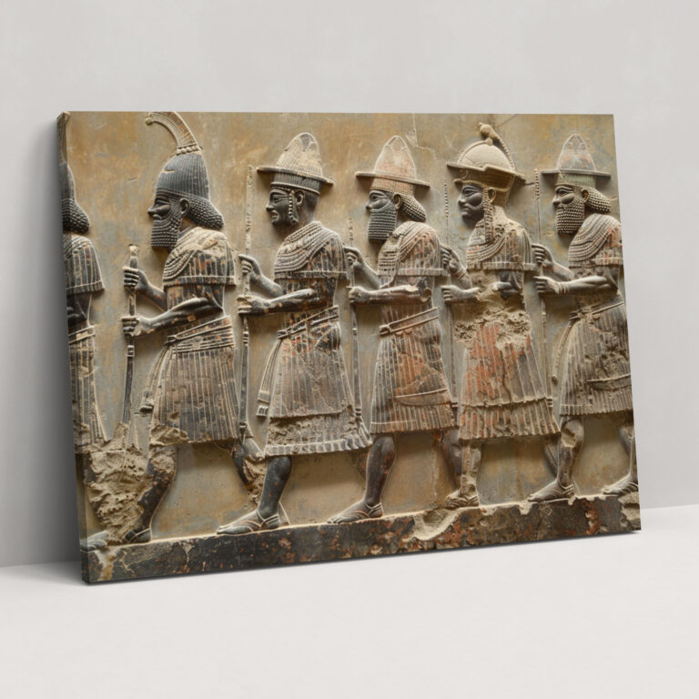 Sumerian Royal Procession Wall Art - Sumerians, Canvas, Wall Art, Wall Decoration