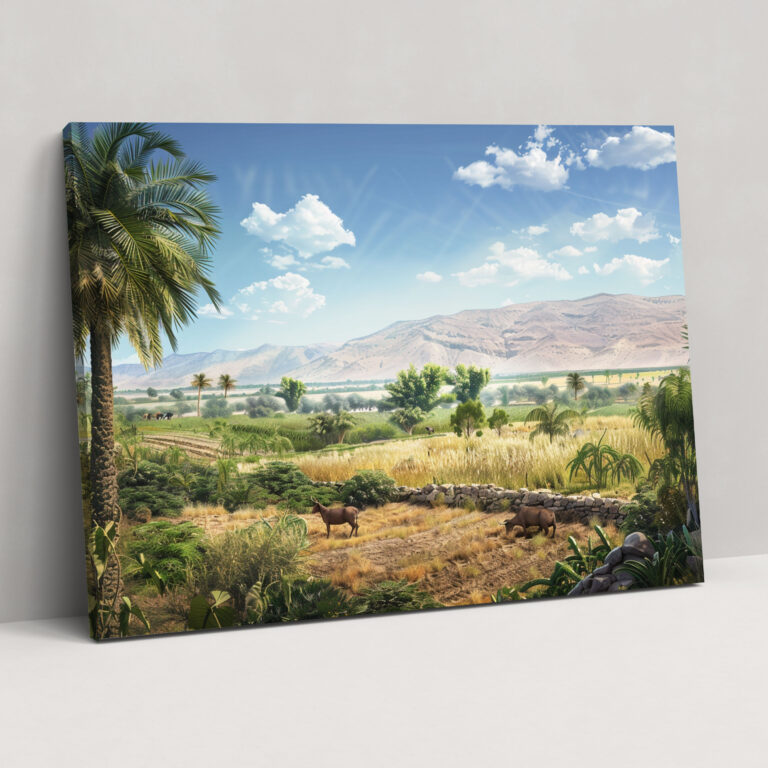 Sumerian Farming Landscape Wall Art - Sumerians, Canvas Wall Art, Sumerians, Canvas