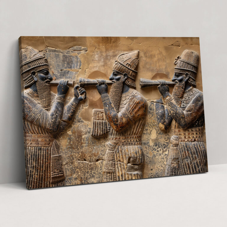 Sumerian Astronomers Night Sky Wall Art - Sumerians, Wall Art, Sumerians, Canvas Wall Art