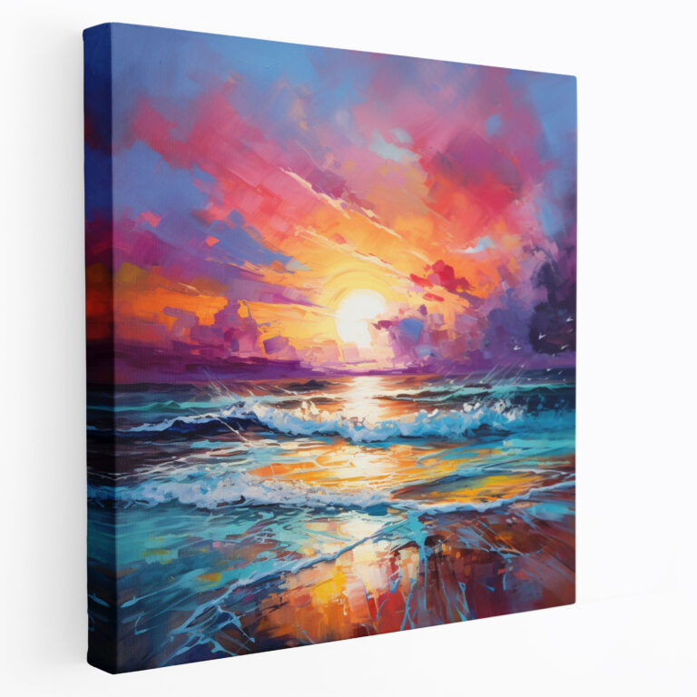 Sunset Canvas Print - Colorful Abstract Wall Art - Sunset, Hues, Colorful, Canvas Wall Art