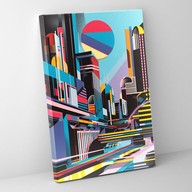 Suprematist Cityscape Wall Art - Suprematism, Wall Art, Home Decoration, Canvas Wall Art