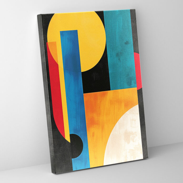 Primary Colors Abstract Shapes Suprematism Canvas Print - Suprematism, Primary Colors, Home Decoration, Wall Decoration