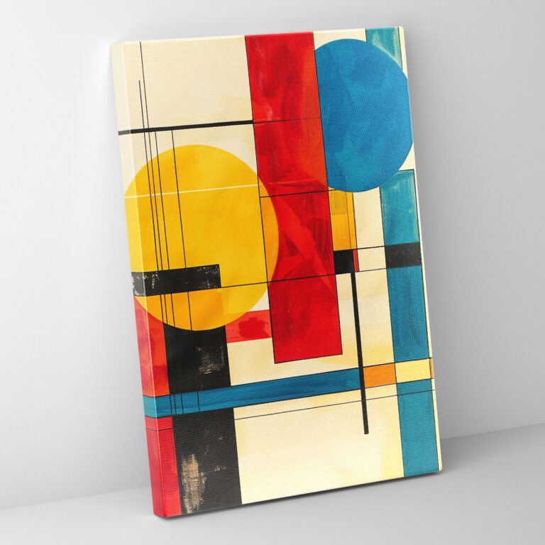 Suprematism Primary Colors Canvas Print - Suprematism, Dynamic Composition, Primary Colors, Home Decoration