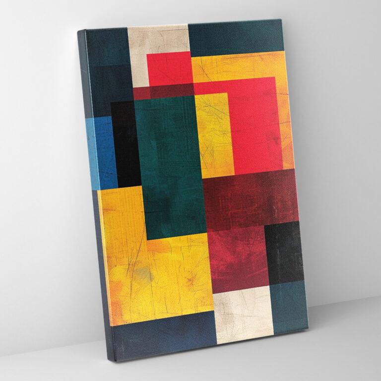 Suprematism Symmetrical Color Blocks Canvas Print - Suprematism, Symmetrical Arrangement, Wall Decoration, Wall Art