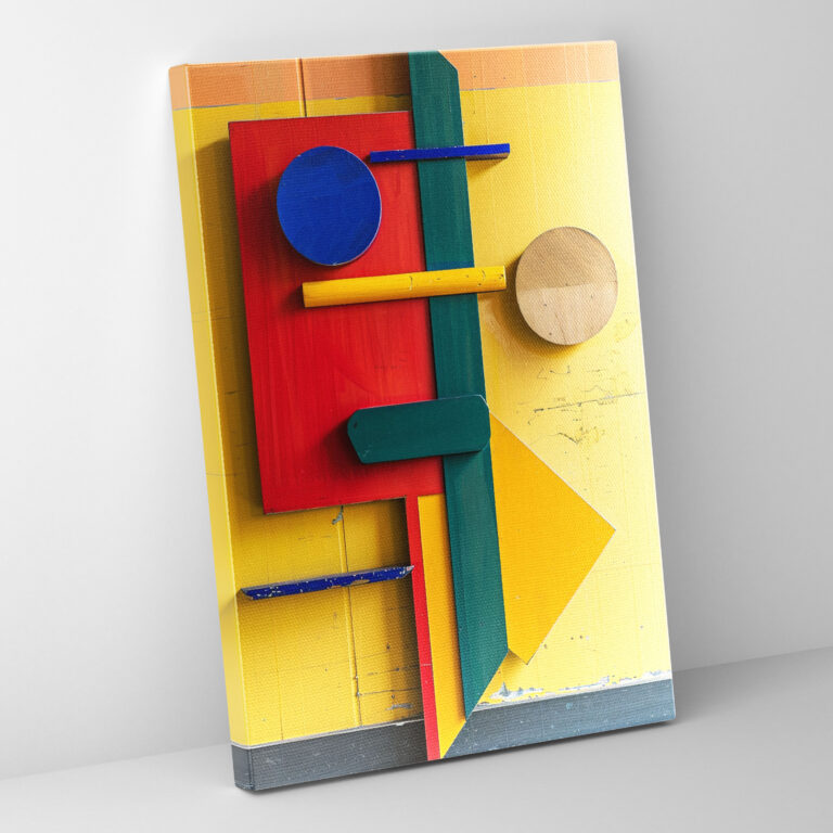 Suprematism Playful Shapes Wall Decoration - Suprematism, Primary Colors, Shapes, Home Decoration