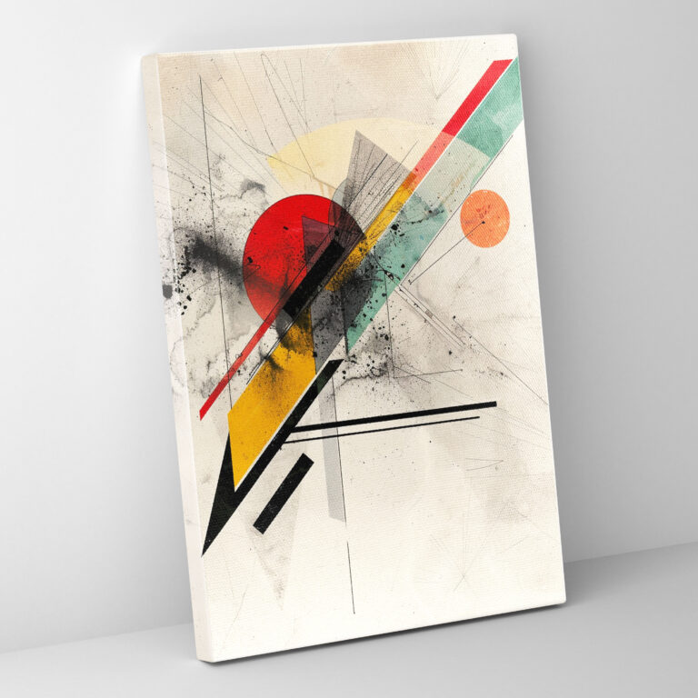 Dynamic Shapes Abstract Suprematism Wall Art - Suprematism, Canvas, Wall Art, Wall Decoration