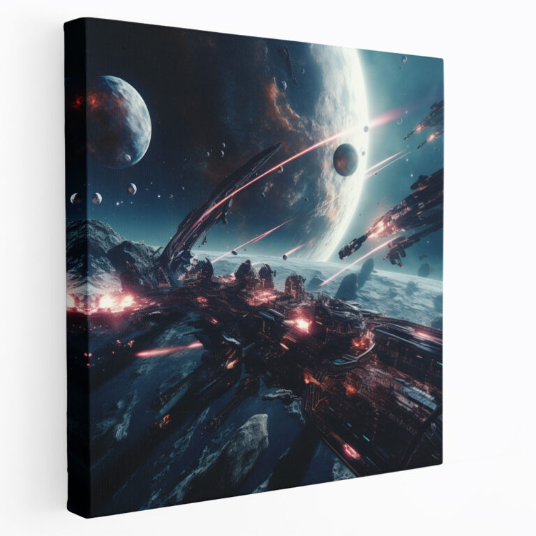 Star Wars Canvas Print - Futuristic Space Battle Wall Art - Star Wars, Wall Art, Wall Decoration, Star Wars