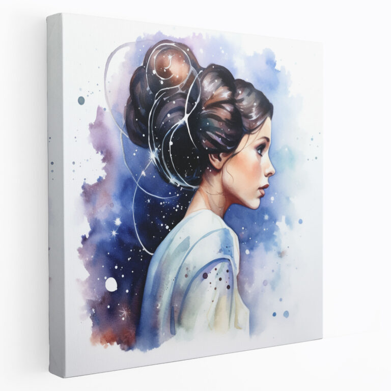 Star Wars Wall Art - Princess Leia Watercolor Silhouette - Star Wars, Princess Leia, Canvas Print, Canvas