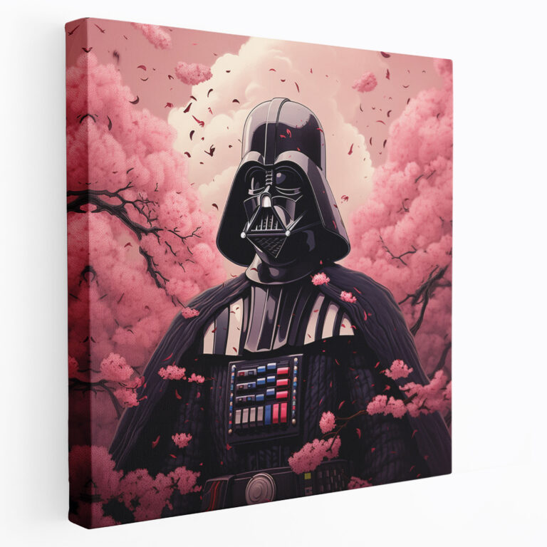 Star Wars Darth Vader Sakura Canvas Print - Star Wars, Cherry Blossoms, Canvas, Canvas Wall Art