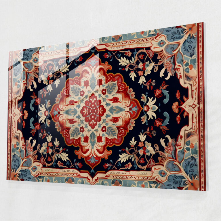 Majestic Turkish Carpet Glass Art - Turkish Carpet, Turkish Carpet Pattern, Ancient Motifs, Captivating