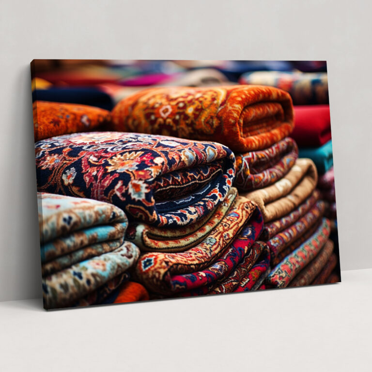 Turkish Carpet Pattern Inspired Canvas Print - Turkish Carpet, Wall Decoration, Canvas Wall Art, Wall Art