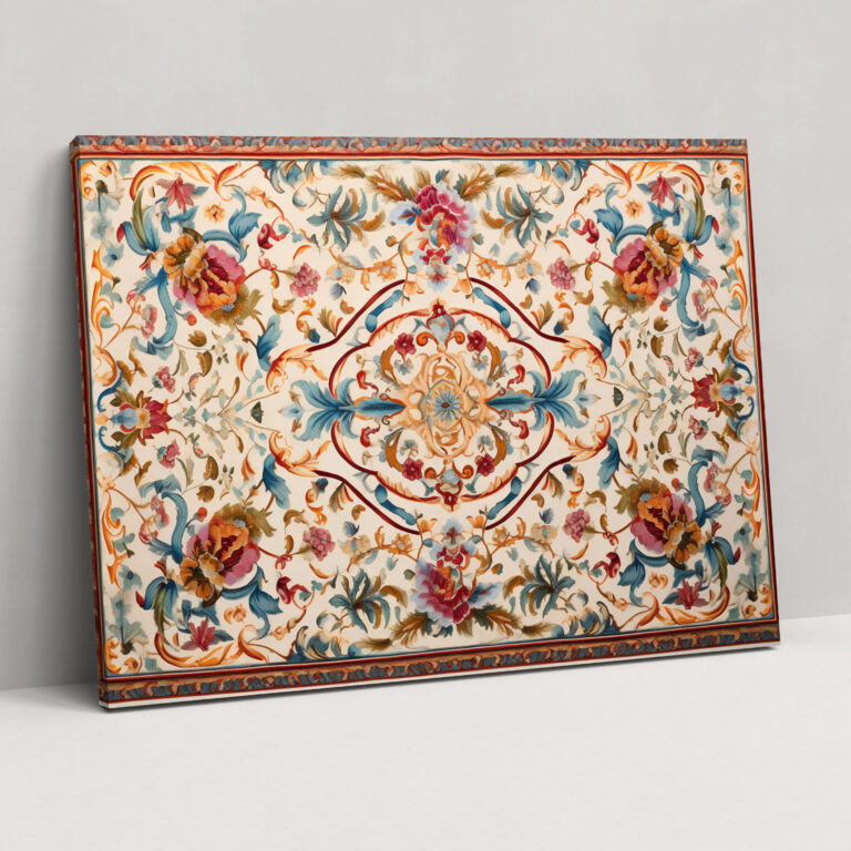 Timeless Turkish Carpet Pattern Wall Art - Turkish Carpet, Canvas Print, Canvas Wall Art, Timeless Design