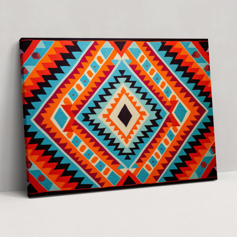 Geometric Turkish Carpet Pattern Wall Decoration - Turkish Carpet, Wall Decoration, Turkish Carpet Pattern, Home Decoration