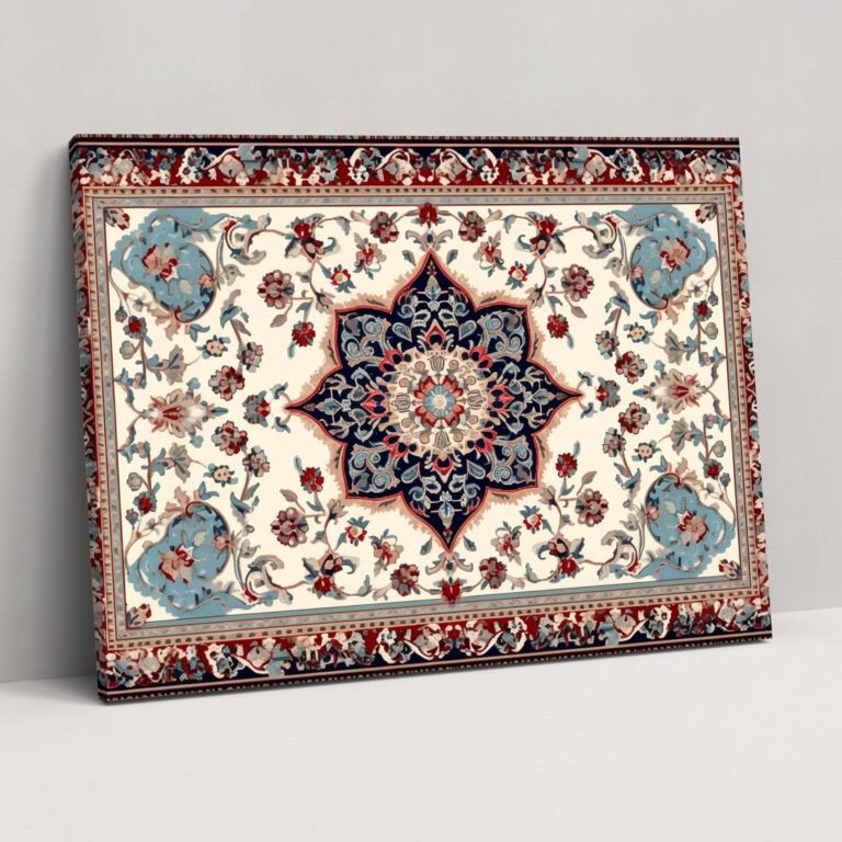 Majestic Turkish Carpet Pattern Canvas Print - Turkish Carpet, Home Decoration, Majestic Design, Canvas Wall Art