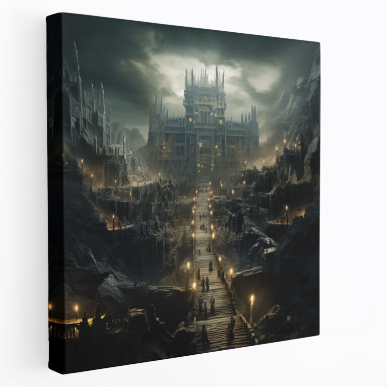 The Lord Of The Rings Wall Decoration - Futuristic Helm's Deep Battle - The Lord Of The Rings, Canvas, Battle Of Helm's Deep, Visually Stunning