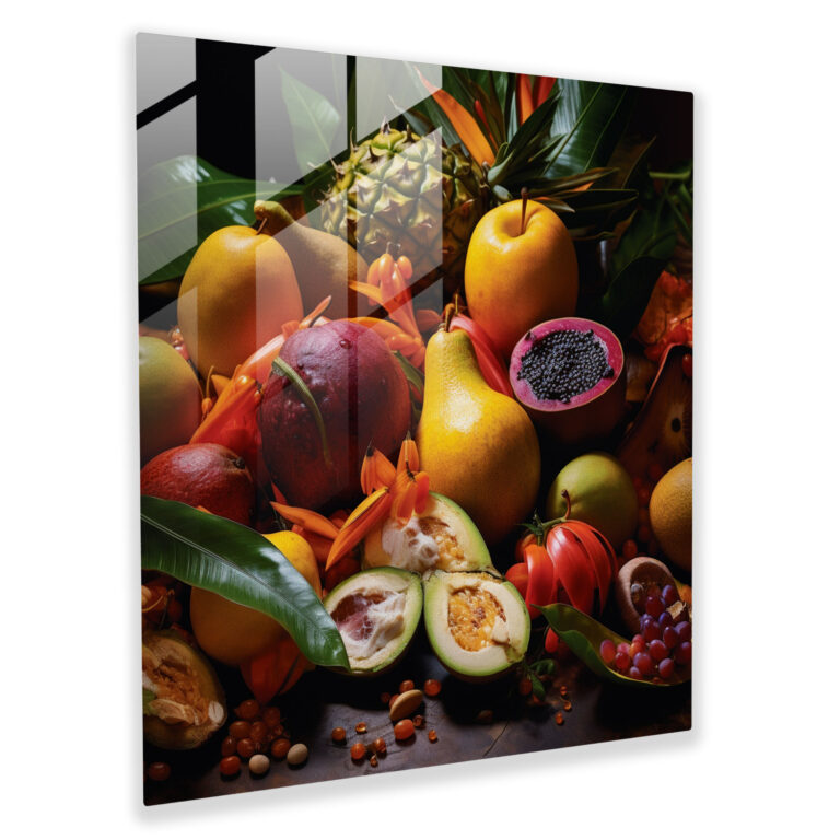 Juicy Delights Glass Print - Tropical, Glass Art, Glass Print, Tropical