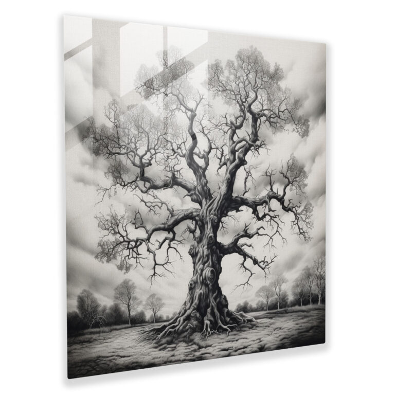 Tree Of Life Wall Art - Realistic Charcoal Drawing - Home Decoration - Tree Of Life, Wall Decoration, Tree Of Life, Home Decoration
