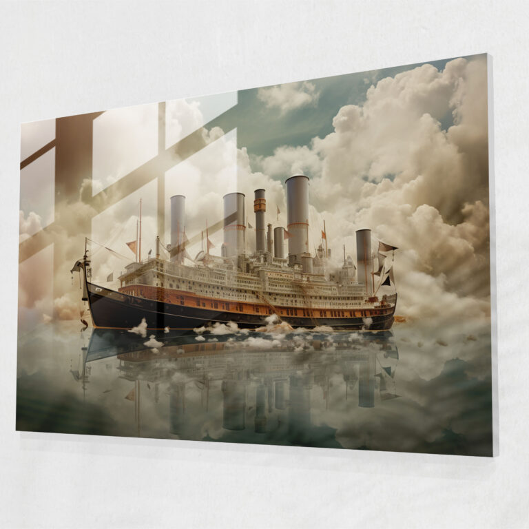 Titanic Floating City Glass Print - Titanic, Floating City, Imagination, Home Decoration