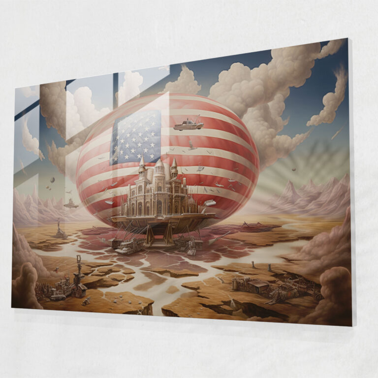 United States Of America Map Home Decoration - United States Of America Map, Mesmerizing Details, Glass Art, Home Decoration