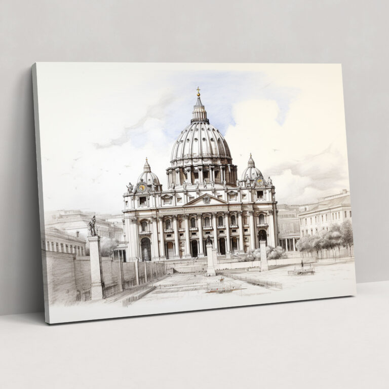 Vatican Wall Decoration Canvas Print - Vatican, Intricate Details, Precision, Canvas Print