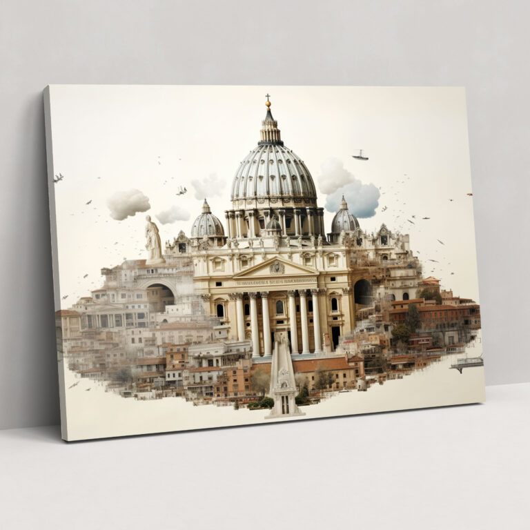 Iconic Vatican Canvas Print - Vatican, Wall Decoration, Canvas Print, Home Decoration