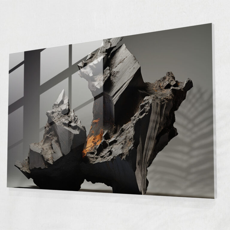 Volcano Glass Wall Art - Volcano, Glass Wall Art, Home Decoration, Glass Print