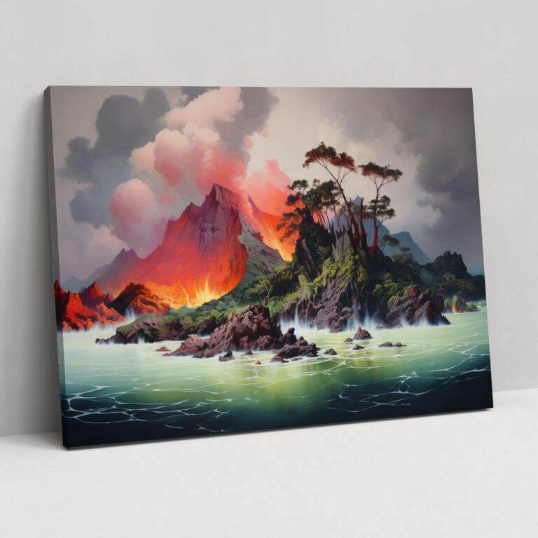 Volcano Wall Art - Volcano, Surreal, Home Decoration, Mystique